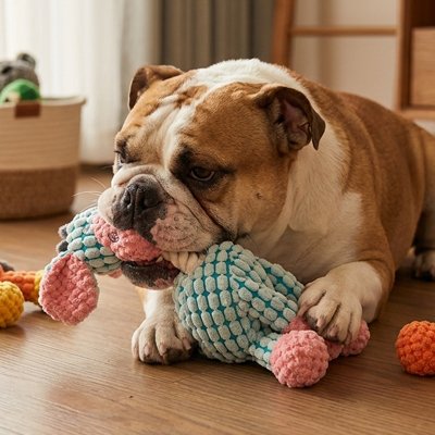 Peluche Chien Texture qui aide au nettoyage des dents pendant le jeu