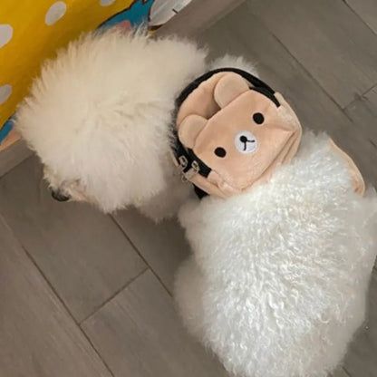 Petit sac a dos pour petit animal de compagnie peux introduire buiscuit et petit sac et peigne. - WOOF TOUT