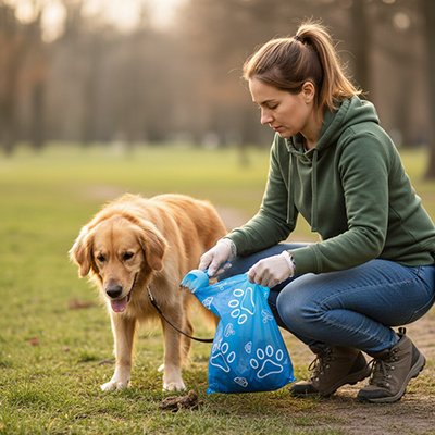 Sac a crotte assure le maintien de la forme du rouleau et facilite la distribution