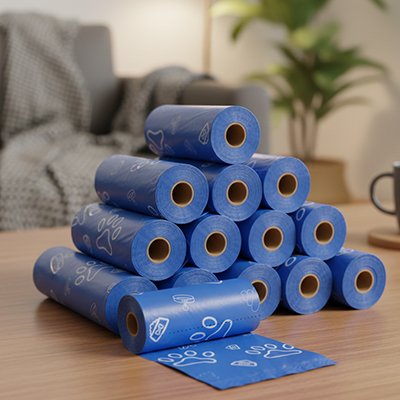 Sac a crotte disponible de plusieurs rouleaux pour approvisionnement longue durée