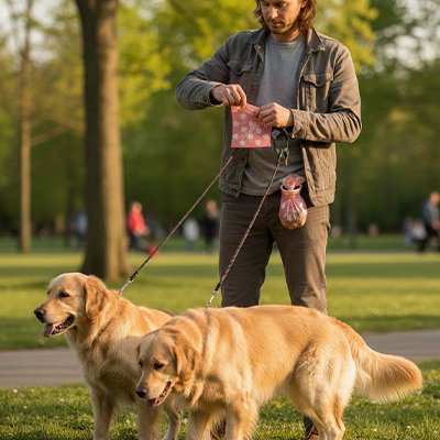 Sac a crotte Système pratique pour détacher facilement chaque sachet individuellement