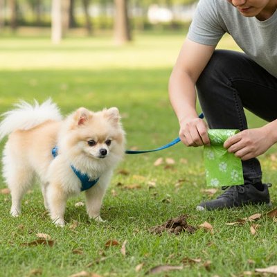 Sac a crotte​ Tissu imperméable qui protège les mains et évite les odeurs désagréables
