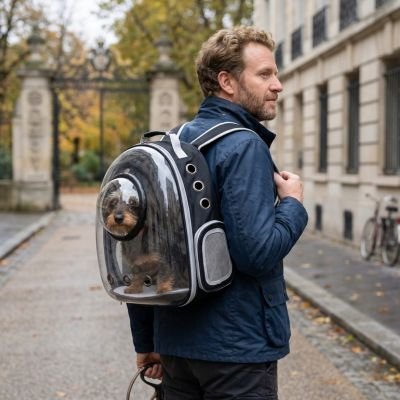 Sac a dos chien protège rassure