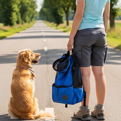 Sac à dos pour Chien  Bretelles ajustables et renforcées pour répartir le poids confortablement