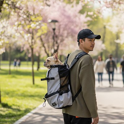 Sac à dos pour Chien ventilation efficace et le confort de l'animal pendant le transport