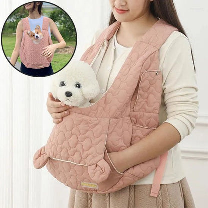 sac de transport chien Poche ventrale profonde: Maintien sécurisé du petit chien contre le corps du porteur