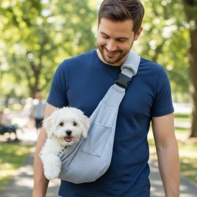 Sac transport pour Chien Permet de porter le chien  libérant les deux mains pour d'autres activités