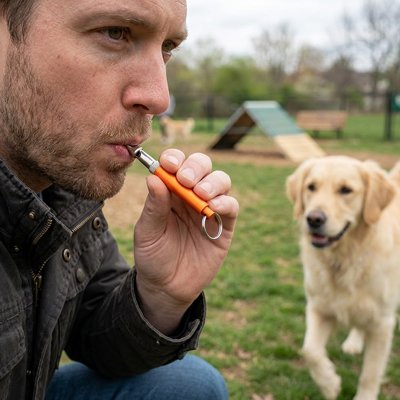 Sifflet ultrason pour chien  Signal sonore capable d'atteindre le chien à distance importante
