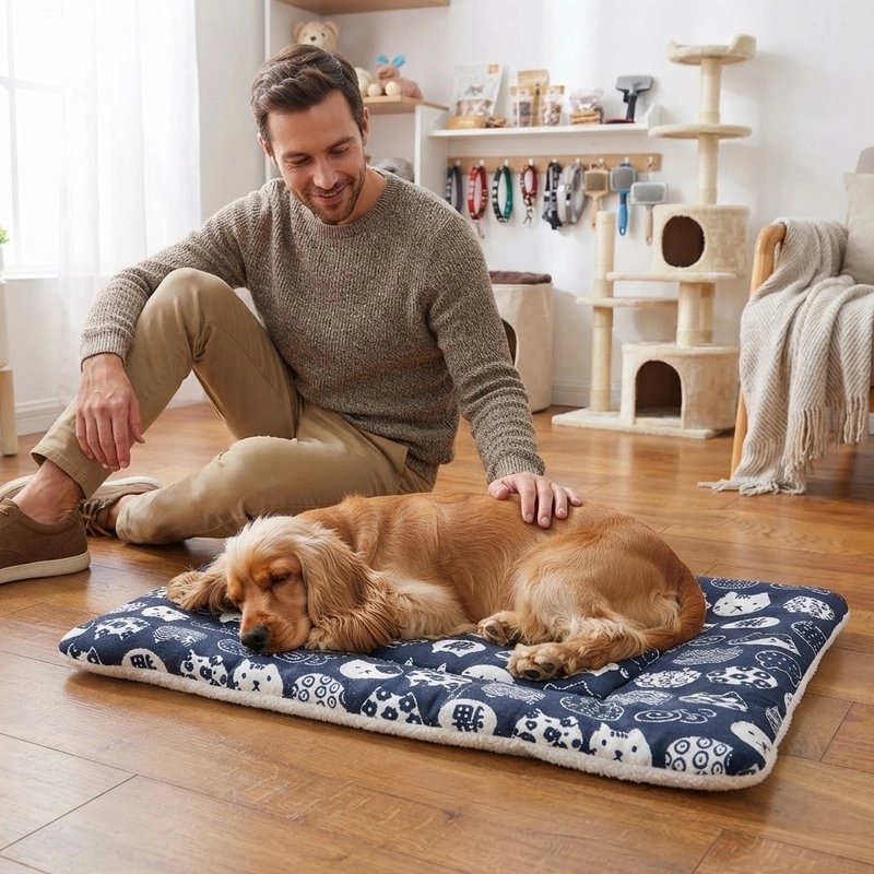 Tapis Chien facilite le placement dans différents espaces de la maison, sous une niche ou en zone de repos