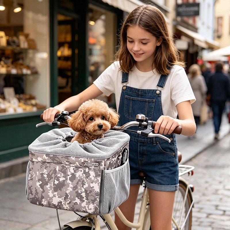 Vélo panier pour Chien  Conçu pour transporter des chiens de petite taille et de race toy en toute sécurité
